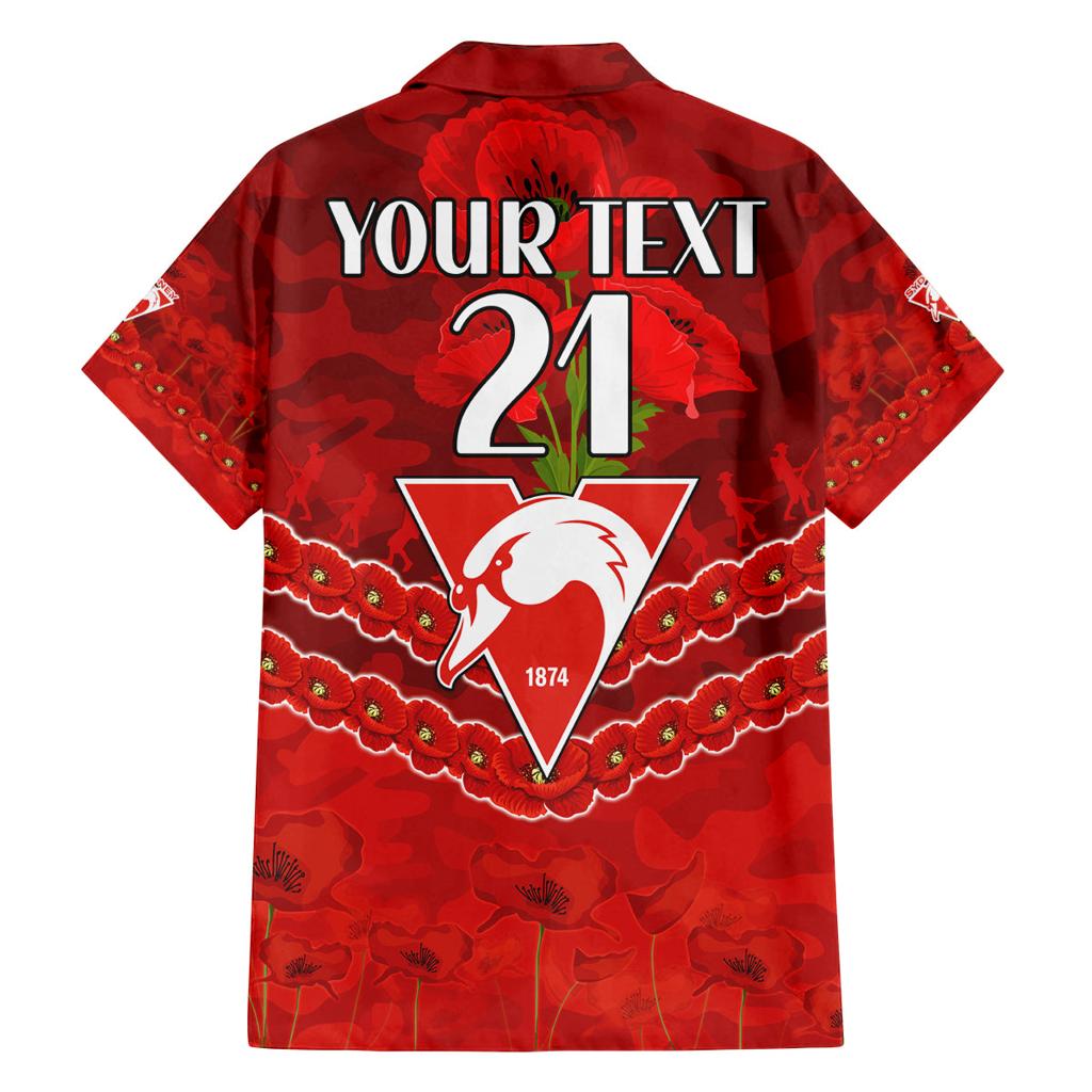Custom Swans Football Family Matching Tank Maxi Dress and Hawaiian Shirt ANZAC Lest We Forget
