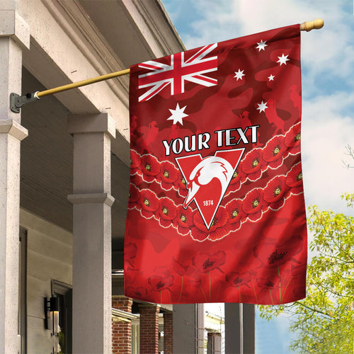 Custom Swans Football Garden Flag ANZAC Lest We Forget