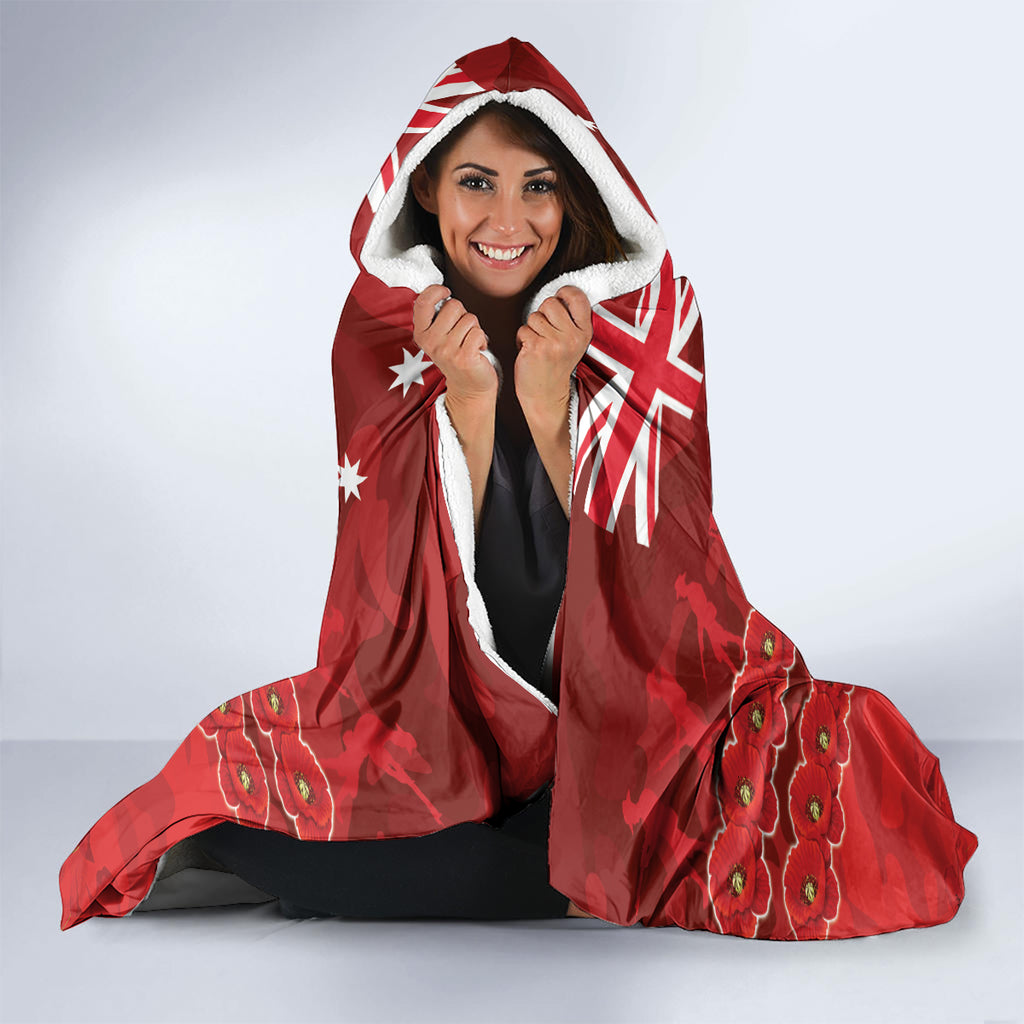 Custom Swans Football Hooded Blanket ANZAC Lest We Forget
