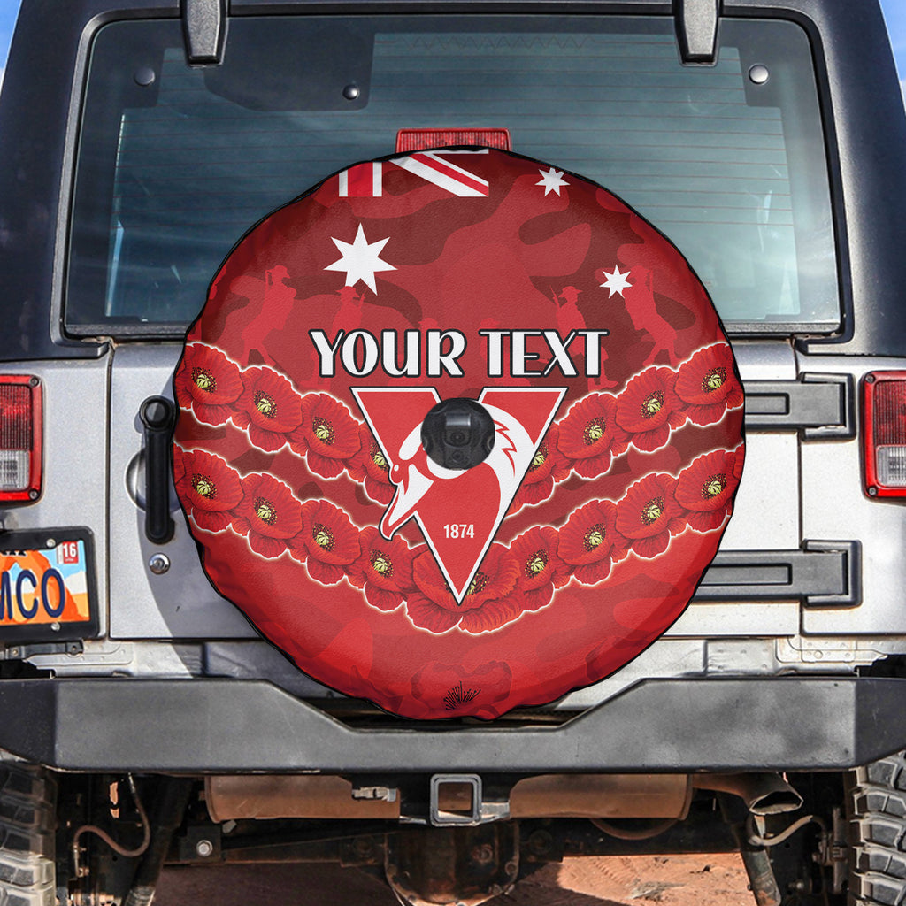 Custom Swans Football Spare Tire Cover ANZAC Lest We Forget
