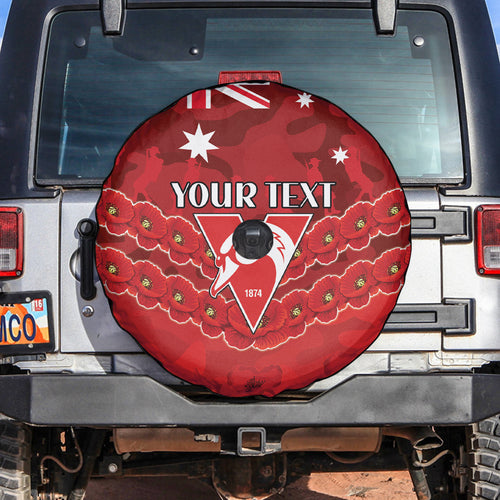 Custom Swans Football Spare Tire Cover ANZAC Lest We Forget