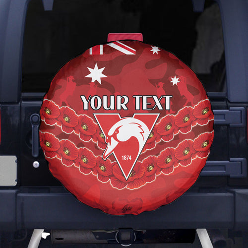 Custom Swans Football Spare Tire Cover ANZAC Lest We Forget