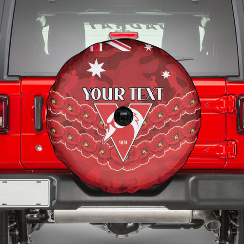 Custom Swans Football Spare Tire Cover ANZAC Lest We Forget