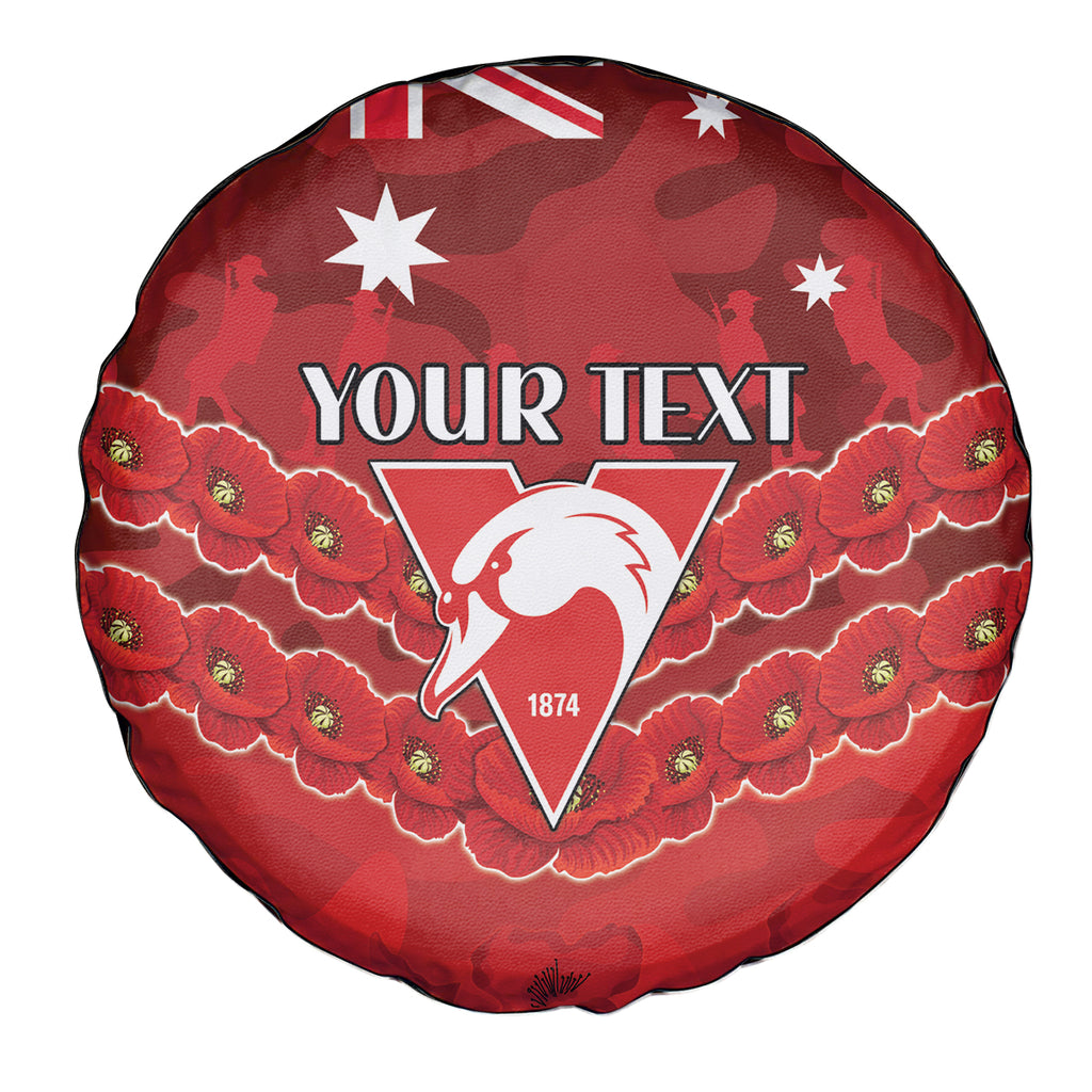Custom Swans Football Spare Tire Cover ANZAC Lest We Forget