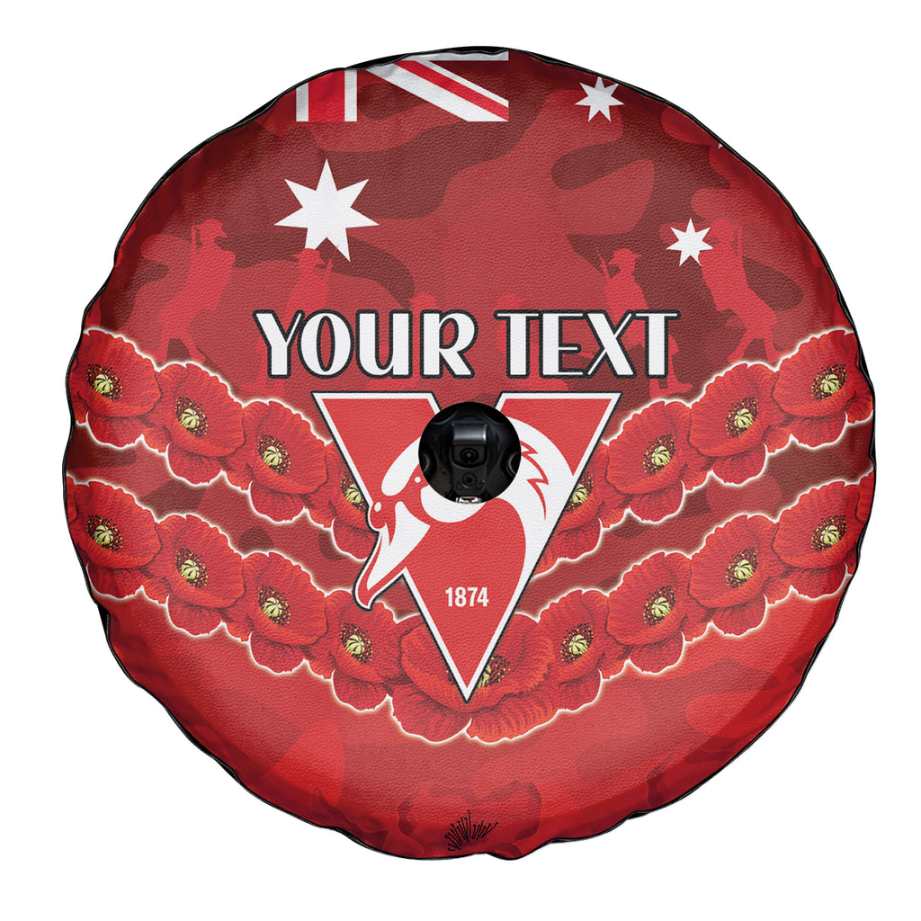 Custom Swans Football Spare Tire Cover ANZAC Lest We Forget