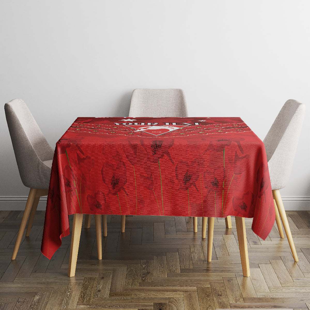 Custom Swans Football Tablecloth ANZAC Lest We Forget