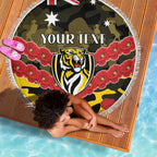 Custom Richmond Tigers Football Beach Blanket ANZAC Lest We Forget