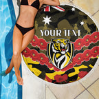 Custom Richmond Tigers Football Beach Blanket ANZAC Lest We Forget