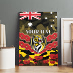 Custom Richmond Tigers Football Canvas Wall Art ANZAC Lest We Forget