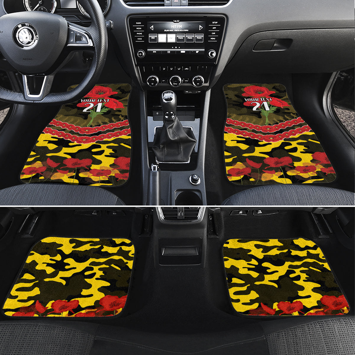 Custom Richmond Tigers Football Car Mats ANZAC Lest We Forget