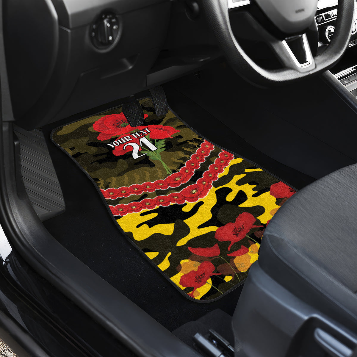 Custom Richmond Tigers Football Car Mats ANZAC Lest We Forget