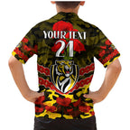 Custom Richmond Tigers Football Family Matching Mermaid Dress and Hawaiian Shirt ANZAC Lest We Forget