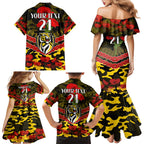 Custom Richmond Tigers Football Family Matching Mermaid Dress and Hawaiian Shirt ANZAC Lest We Forget