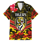 Custom Richmond Tigers Football Family Matching Mermaid Dress and Hawaiian Shirt ANZAC Lest We Forget