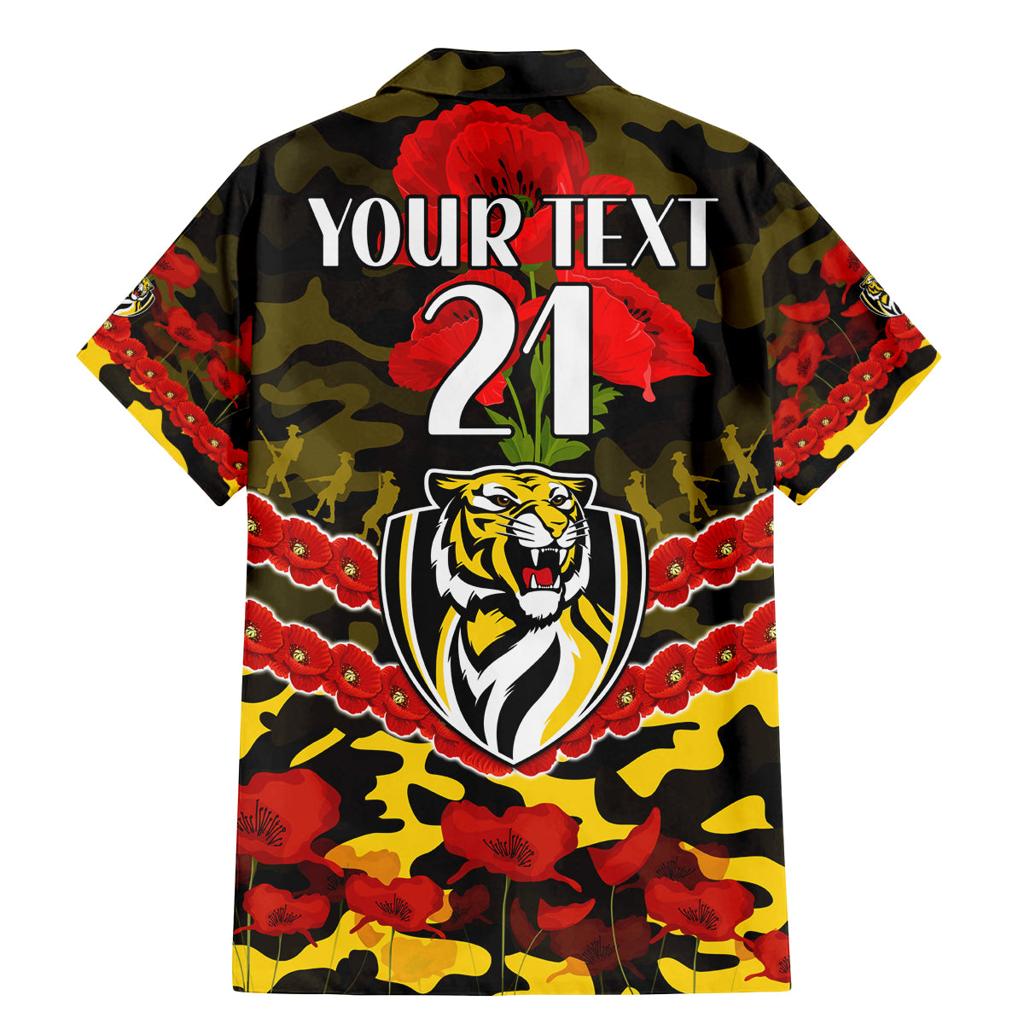 Custom Richmond Tigers Football Family Matching Mermaid Dress and Hawaiian Shirt ANZAC Lest We Forget
