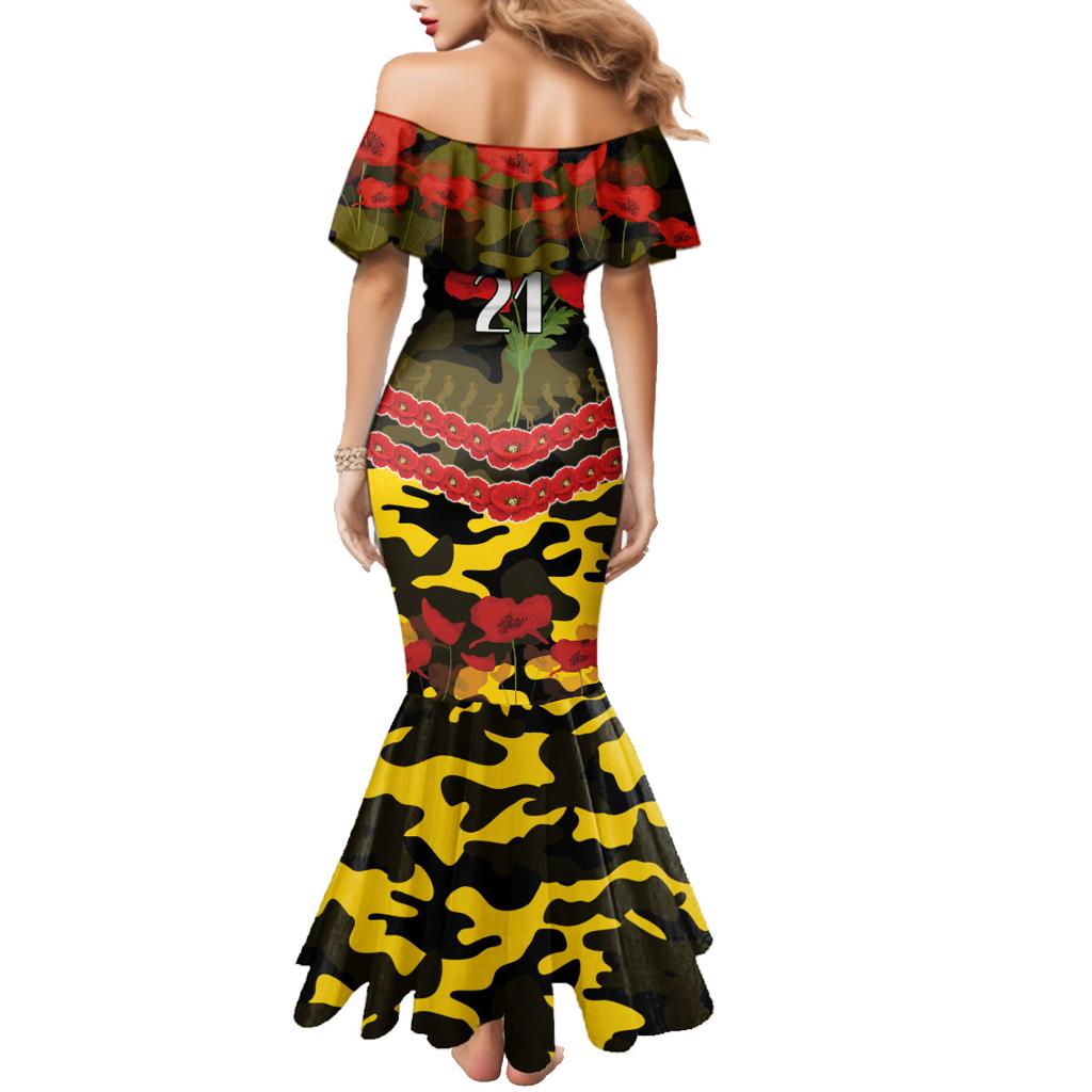 Custom Richmond Tigers Football Family Matching Mermaid Dress and Hawaiian Shirt ANZAC Lest We Forget