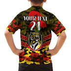 Custom Richmond Tigers Football Family Matching Puletasi and Hawaiian Shirt ANZAC Lest We Forget