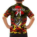 Custom Richmond Tigers Football Family Matching Short Sleeve Bodycon Dress and Hawaiian Shirt ANZAC Lest We Forget