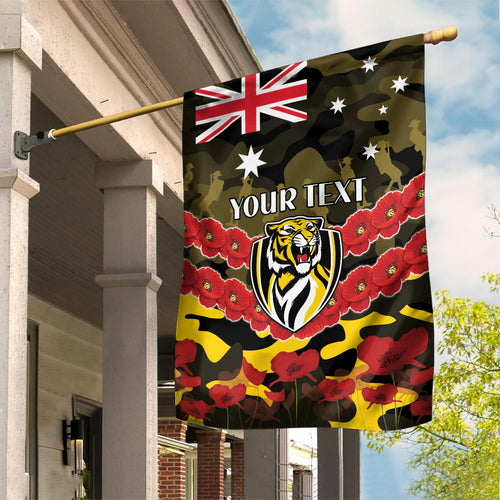 Custom Richmond Tigers Football Garden Flag ANZAC Lest We Forget