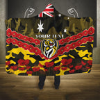 Custom Richmond Tigers Football Hooded Blanket ANZAC Lest We Forget