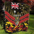 Custom Richmond Tigers Football Quilt ANZAC Lest We Forget