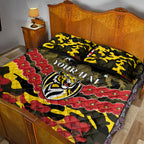 Custom Richmond Tigers Football Quilt Bed Set ANZAC Lest We Forget