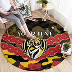 Custom Richmond Tigers Football Round Carpet ANZAC Lest We Forget
