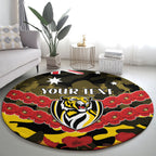 Custom Richmond Tigers Football Round Carpet ANZAC Lest We Forget