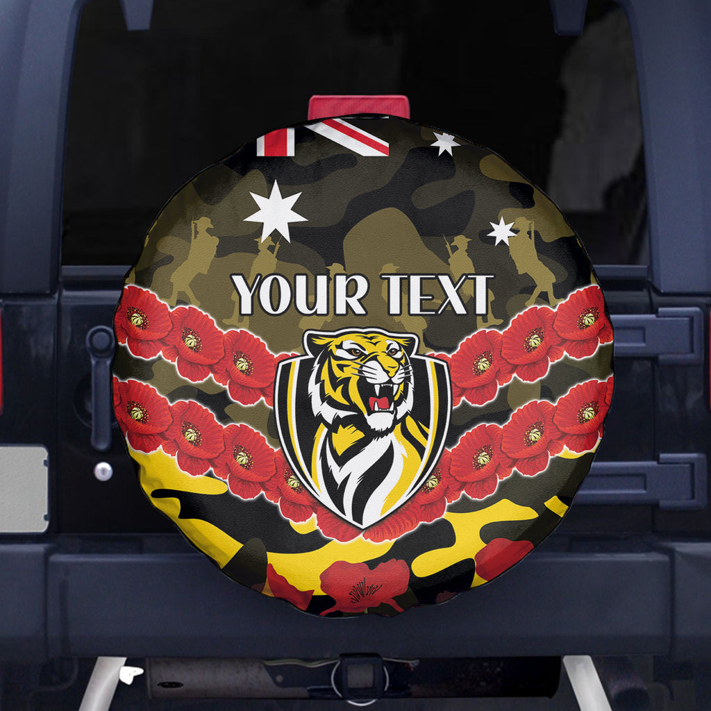 Custom Richmond Tigers Football Spare Tire Cover ANZAC Lest We Forget