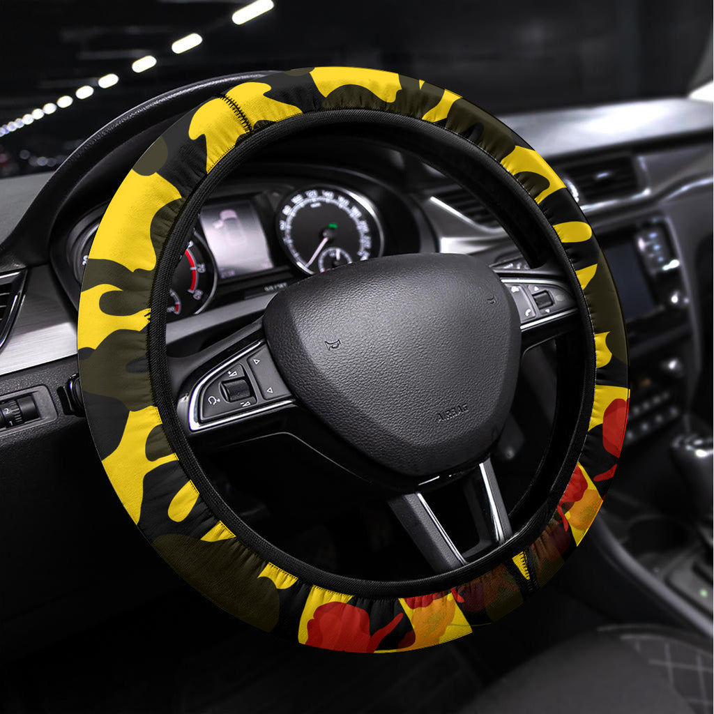 Custom Richmond Tigers Football Steering Wheel Cover ANZAC Lest We Forget