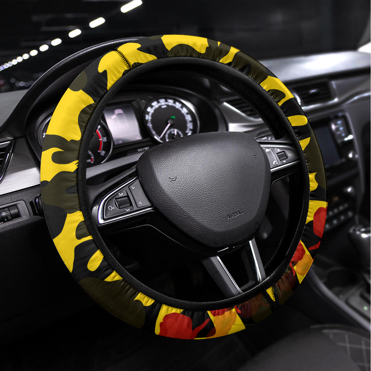 Custom Richmond Tigers Football Steering Wheel Cover ANZAC Lest We Forget