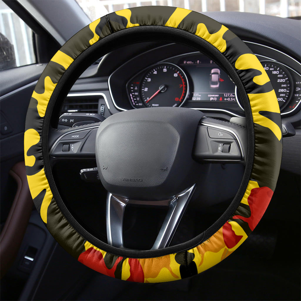 Custom Richmond Tigers Football Steering Wheel Cover ANZAC Lest We Forget