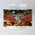 Custom Richmond Tigers Football Tablecloth ANZAC Lest We Forget