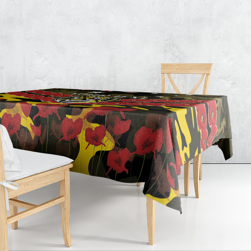 Custom Richmond Tigers Football Tablecloth ANZAC Lest We Forget