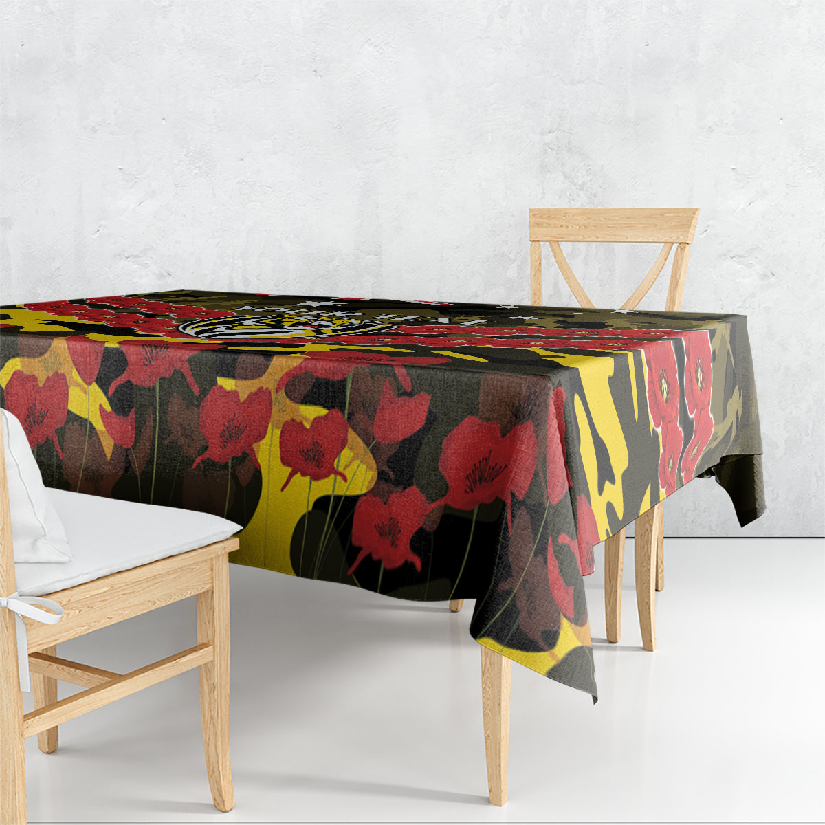 Custom Richmond Tigers Football Tablecloth ANZAC Lest We Forget