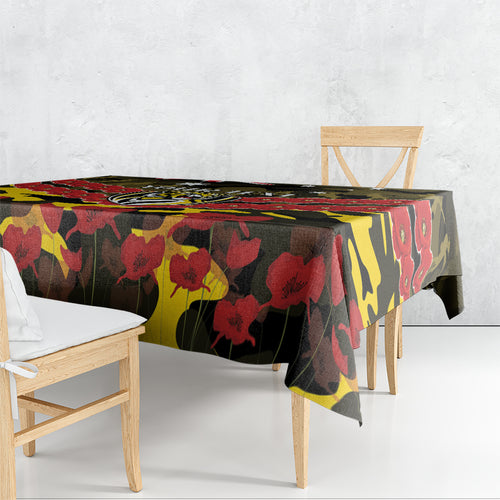 Custom Richmond Tigers Football Tablecloth ANZAC Lest We Forget