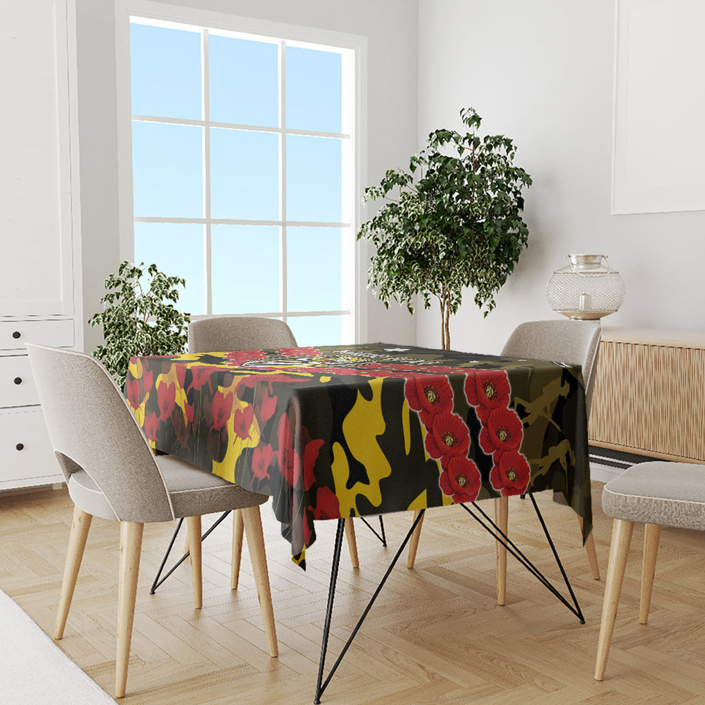Custom Richmond Tigers Football Tablecloth ANZAC Lest We Forget
