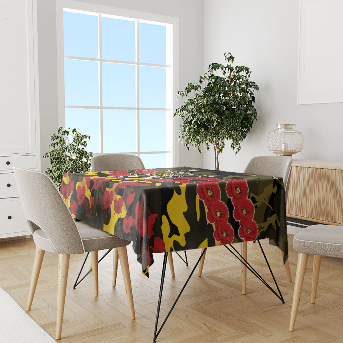Custom Richmond Tigers Football Tablecloth ANZAC Lest We Forget