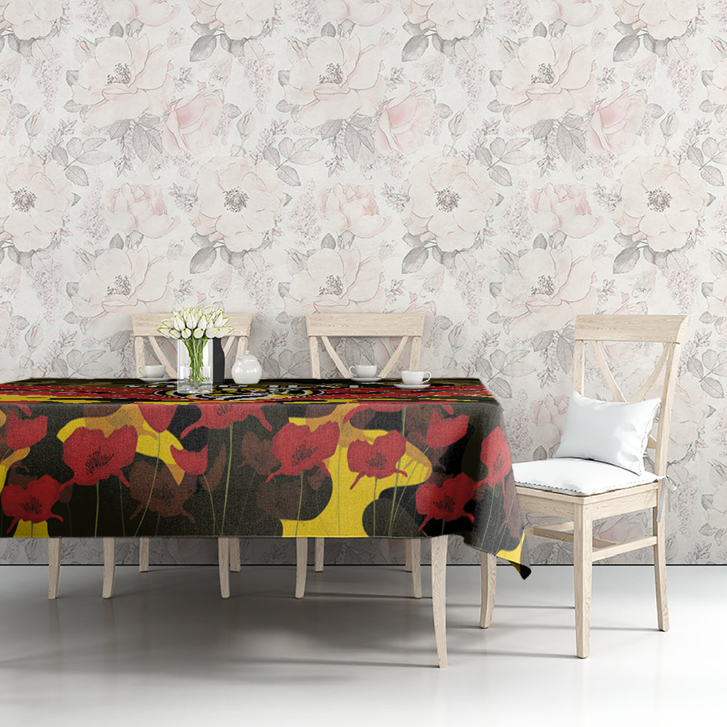 Custom Richmond Tigers Football Tablecloth ANZAC Lest We Forget