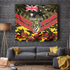 Custom Richmond Tigers Football Tapestry ANZAC Lest We Forget