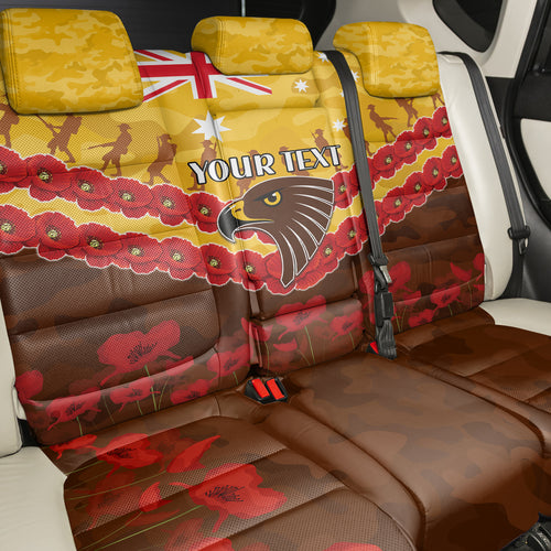 Custom Hawks Football Back Car Seat Cover ANZAC Lest We Forget