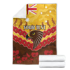 Custom Hawks Football Blanket ANZAC Lest We Forget