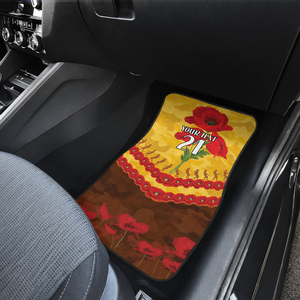 Custom Hawks Football Car Mats ANZAC Lest We Forget