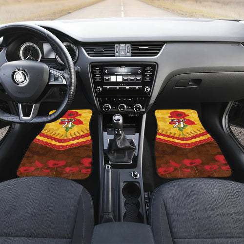 Custom Hawks Football Car Mats ANZAC Lest We Forget