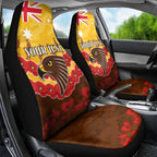 Custom Hawks Football Car Seat Cover ANZAC Lest We Forget