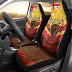 Custom Hawks Football Car Seat Cover ANZAC Lest We Forget