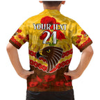 Custom Hawks Football Family Matching Mermaid Dress and Hawaiian Shirt ANZAC Lest We Forget