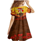 Custom Hawks Football Family Matching Mermaid Dress and Hawaiian Shirt ANZAC Lest We Forget