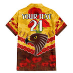 Custom Hawks Football Family Matching Mermaid Dress and Hawaiian Shirt ANZAC Lest We Forget
