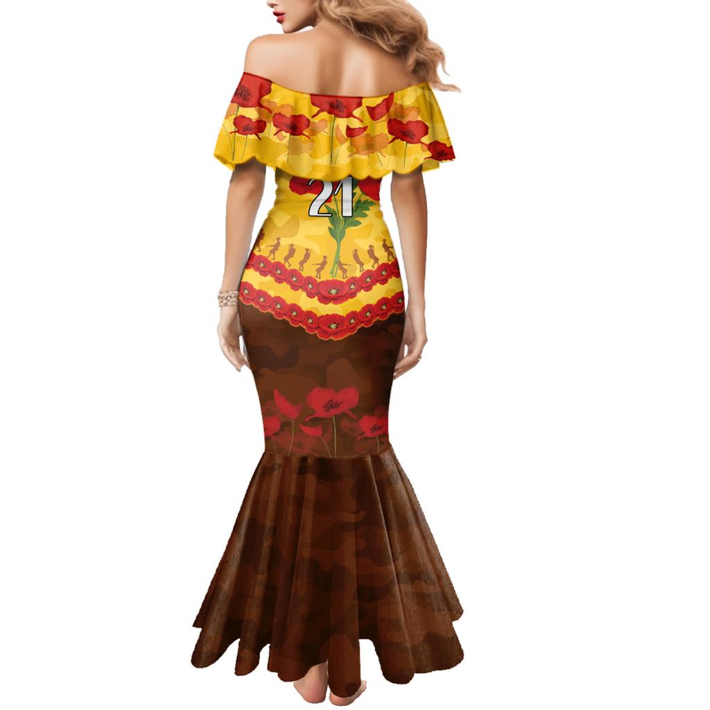 Custom Hawks Football Family Matching Mermaid Dress and Hawaiian Shirt ANZAC Lest We Forget